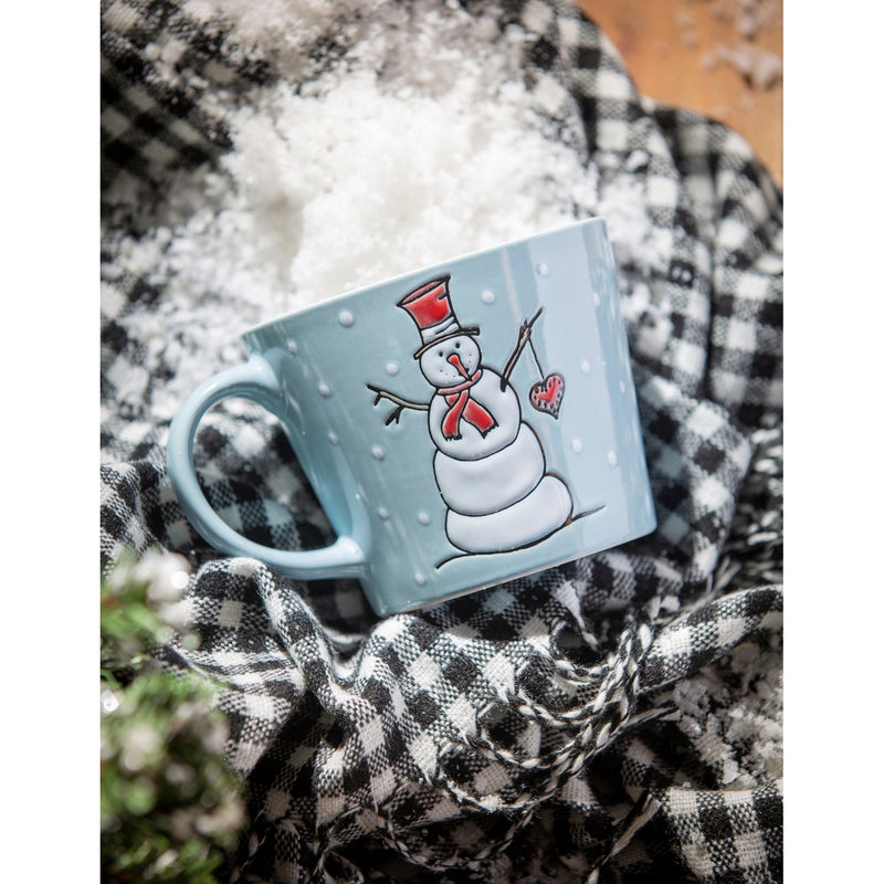 12 OZ Ceramic Cup,  Snowman