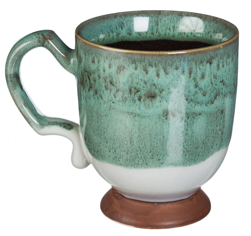 Artisan Series Cup, 14 OZ., w/stamped accents, Tree, 5.5"x3.75"x4.5"inches