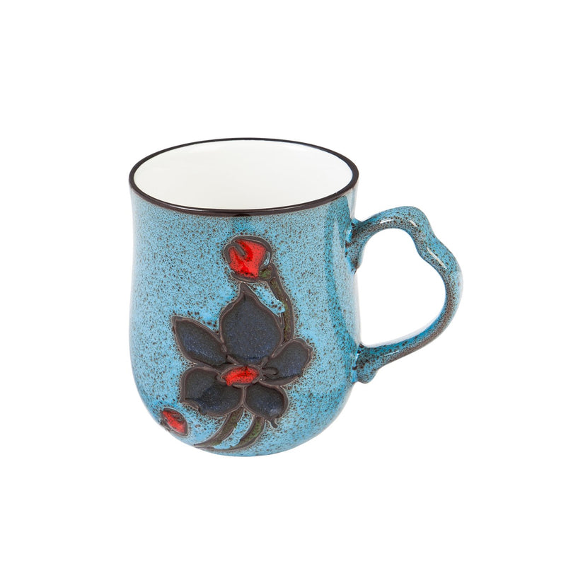 Blue Wistful Floral 10 OZ Cup - 5 x 3 x 4 Inches