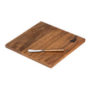 Mango Wood Laser Etched Mini Cutting Board with Spreader, 2 Asst: Snowflake/Snowman,3chw010