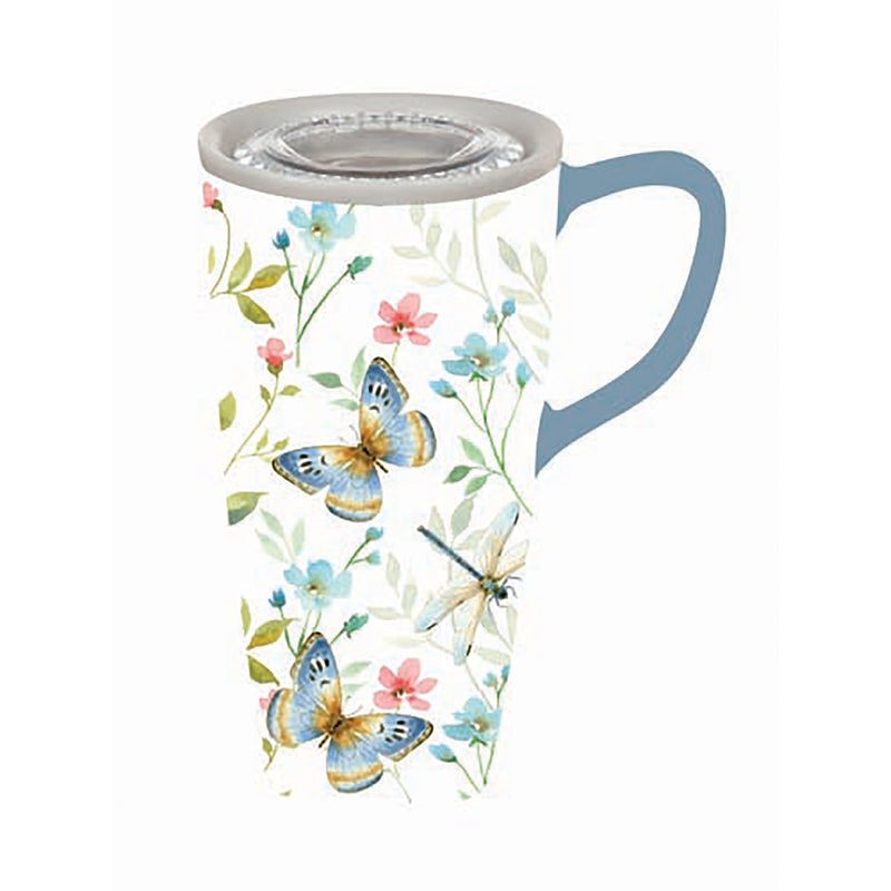 Ceramic FLOMO 360 Travel Cup, 17 oz., Wildflower Farm,3clc977888a