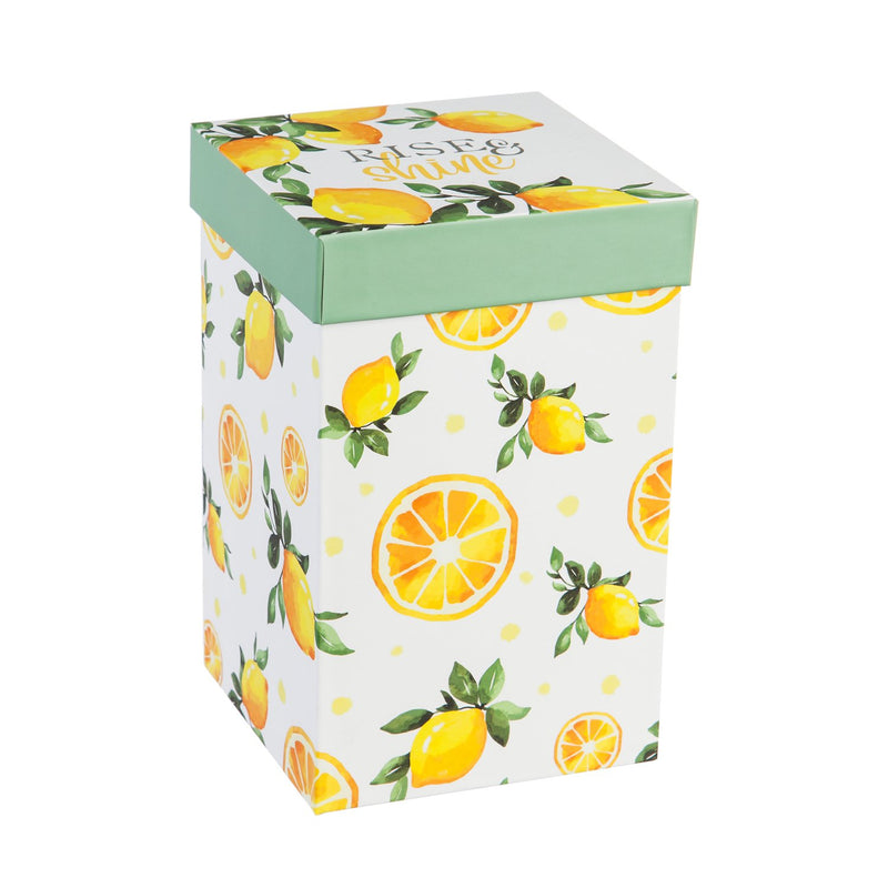 Lemon Drop 17 OZ Ceramic Travel Cup - 4 x 5 x 7 Inches