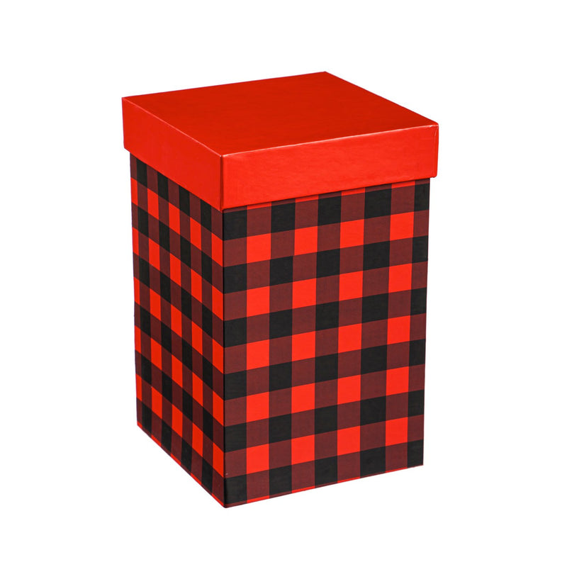 Ceramic Travel Cup, 17 OZ. ,w/box, Red & Black Buffalo Plaid