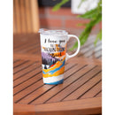 Ceramic Travel Cup, 17 OZ. ,w/box,I Love You To The Mountains,3ctc94t020