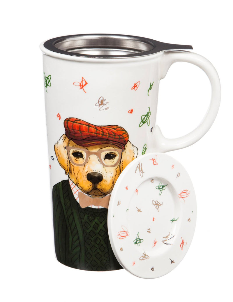 Ceramic Dog Travel Mug with Infuser from Cypress