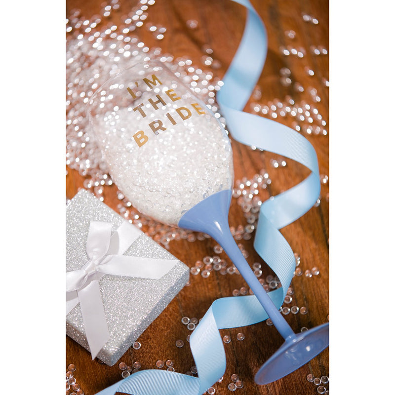 Wine Glass w/ Box, 12 oz.,  I'm the Bride,3cwg184