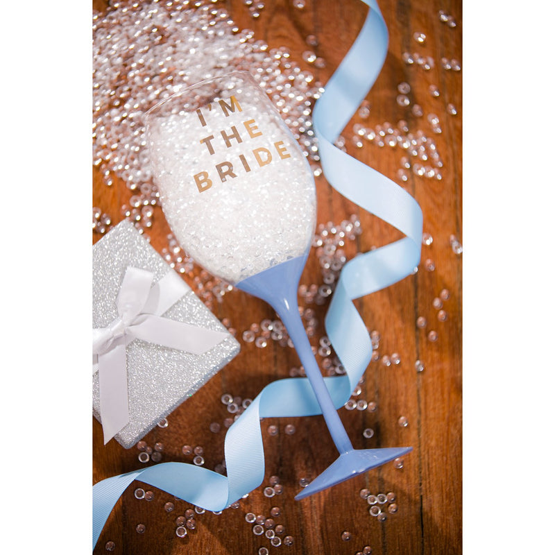 Wine Glass w/ Box, 12 oz.,  I'm the Bride,3cwg184