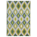 ReversibleWeather-resistant Rug 4'x6' Green and Yellow,3dm015a