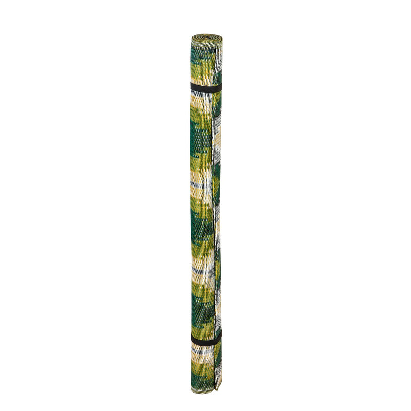 ReversibleWeather-resistant Rug 4'x6' Green and Yellow,3dm015a