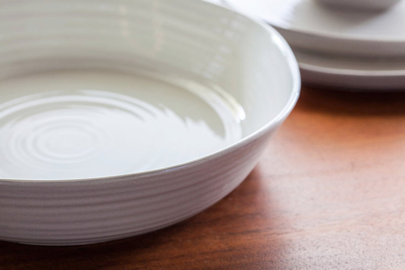 Cypress Ceramic Embossed Serving Bowl, 37 OZ, Shiloh Collection, 9.8'' x 9.8'' x 2.2'' inches