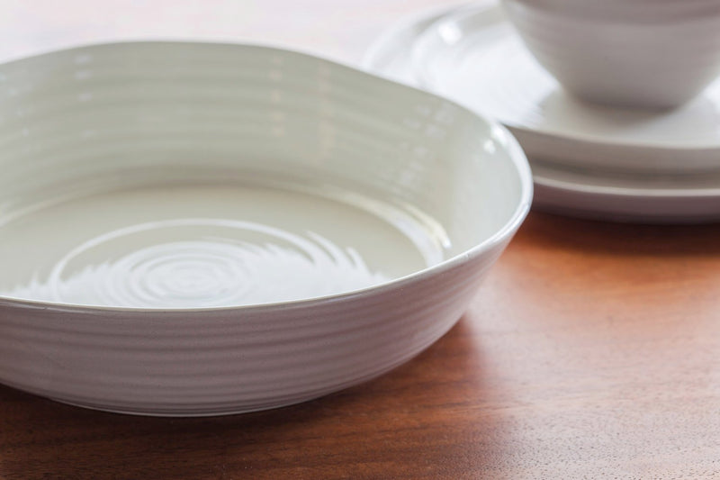 Cypress Ceramic Embossed Serving Bowl, 37 OZ, Shiloh Collection, 9.8'' x 9.8'' x 2.2'' inches