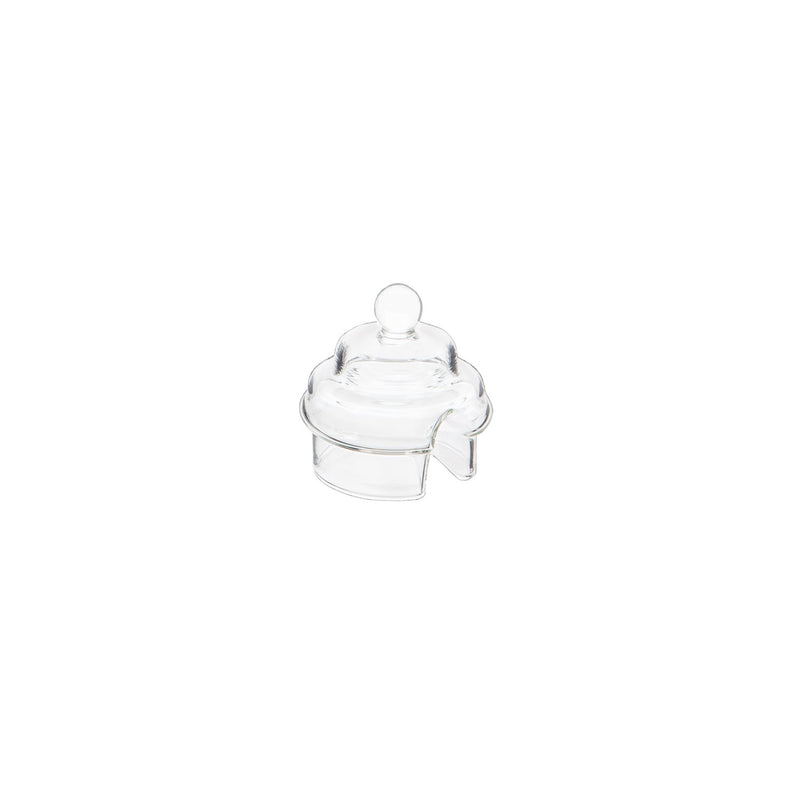 Cypress Glass Honey Jar with Wood Stick, 14 Oz., 5.4'' x 3.8'' x 3.8'' inches