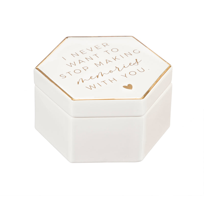 Ceramic Keepsake Box, I never want to stop making memories with you