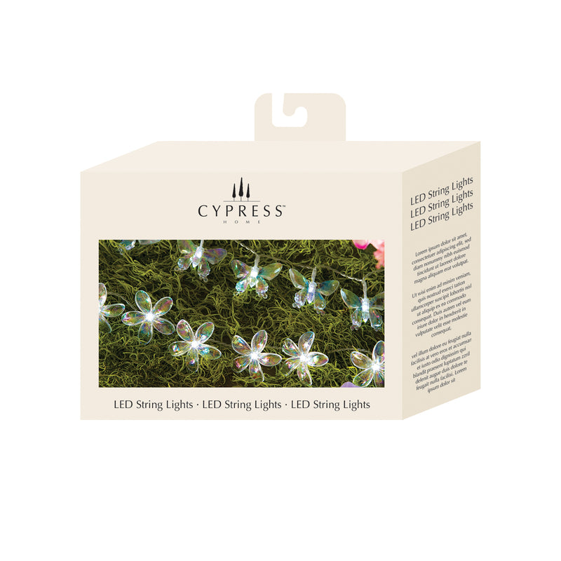 8' String Light with 32 LED Lights and Timer Function, 2 Asst,3led264