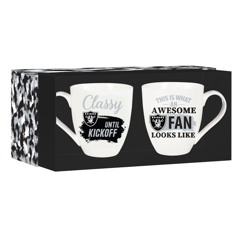 Las Vegas Raiders, Ceramic Cup O'Java 17oz Gift Set,3mcf3822