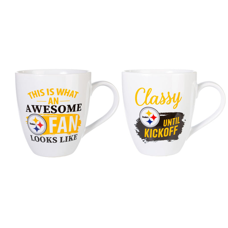 Pittsburgh Steelers, Ceramic Cup O'Java 17oz Gift Set, 3.74"x3.74"x4.33"inches
