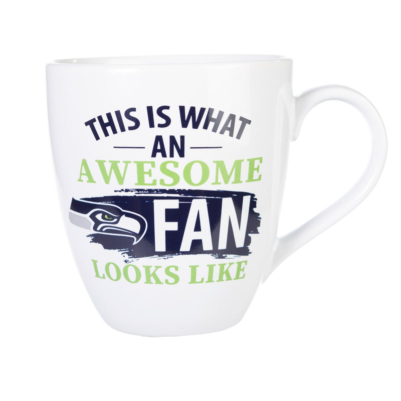 Seattle Seahawks, Ceramic Cup O'Java 17oz Gift Set, 3.74"x3.74"x4.33"inches