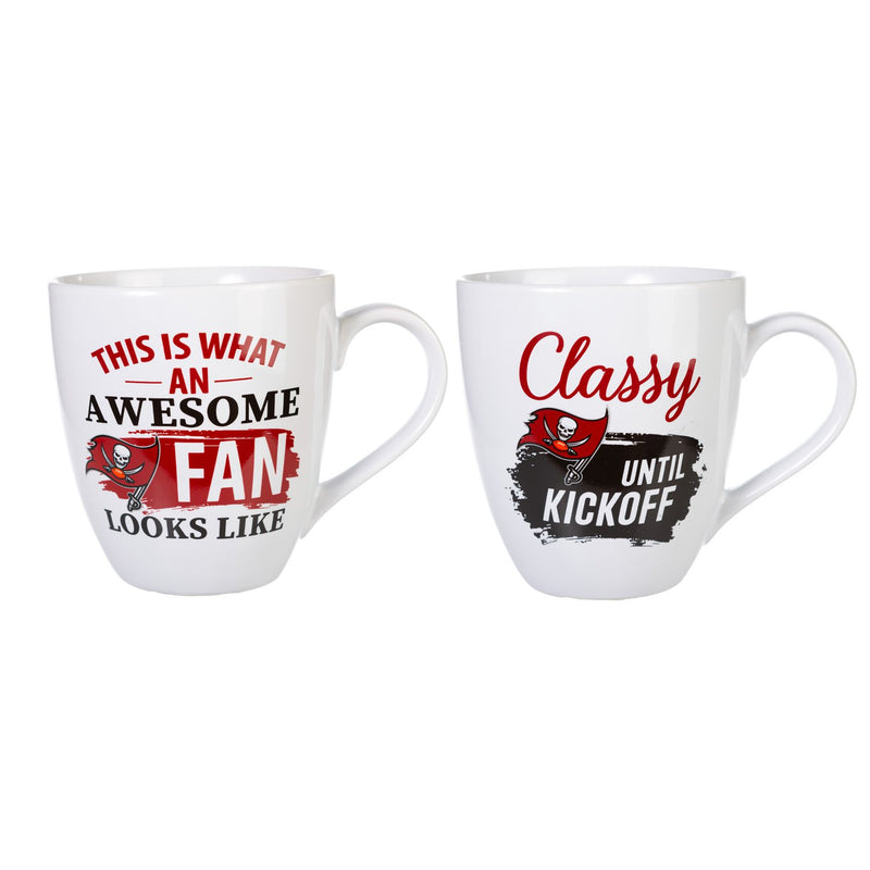 Tampa Bay Buccaneers, Ceramic Cup O'Java 17oz Gift Set, 3.74"x3.74"x4.33"inches