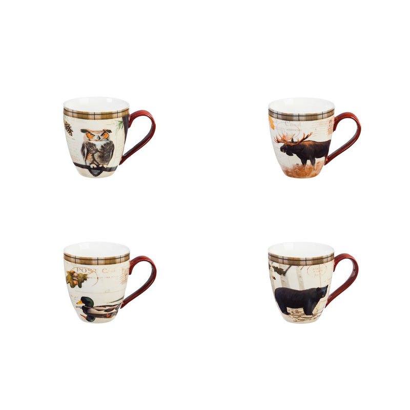 Canada Blend Ceramic Cups, Set of 4-6 x 5 x 4 Inches