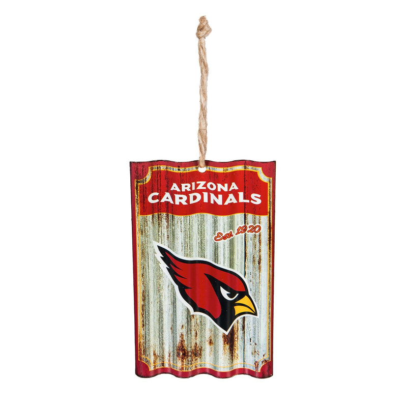Arizona Cardinals, Metal Corrugate Ornament,3ot3800mc