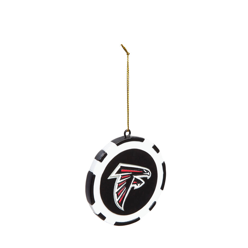 Evergreen Enterprises NFL Atlanta Falcons Game Chip DesignOrnament, Team Colors, One Size