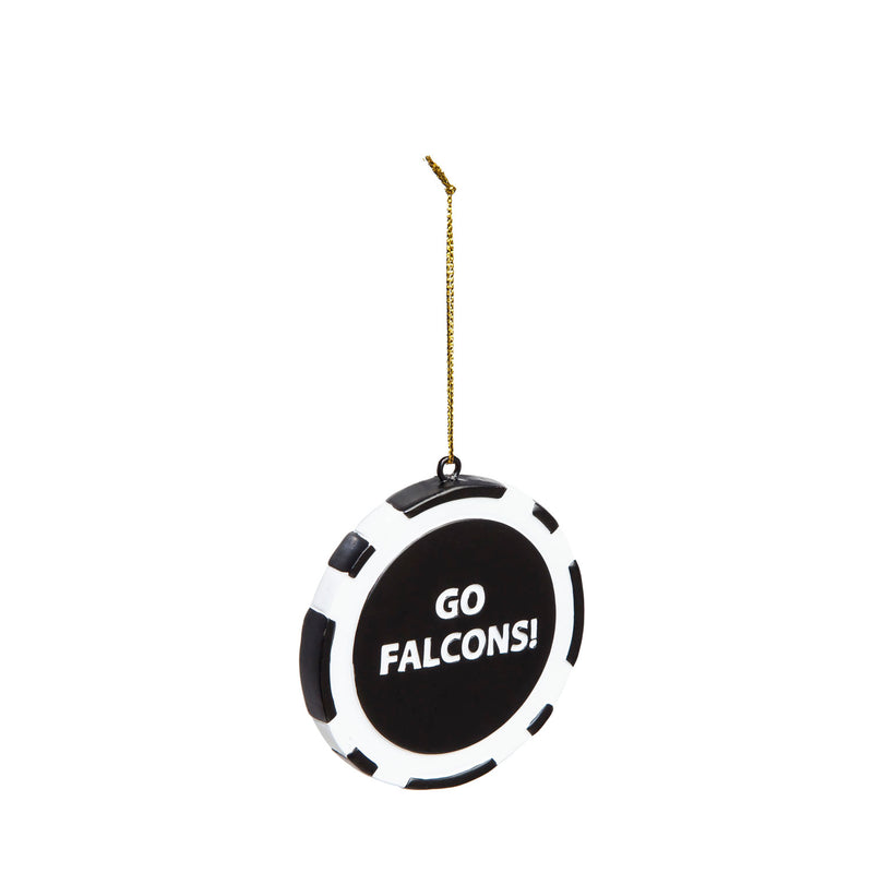 Evergreen Enterprises NFL Atlanta Falcons Game Chip DesignOrnament, Team Colors, One Size