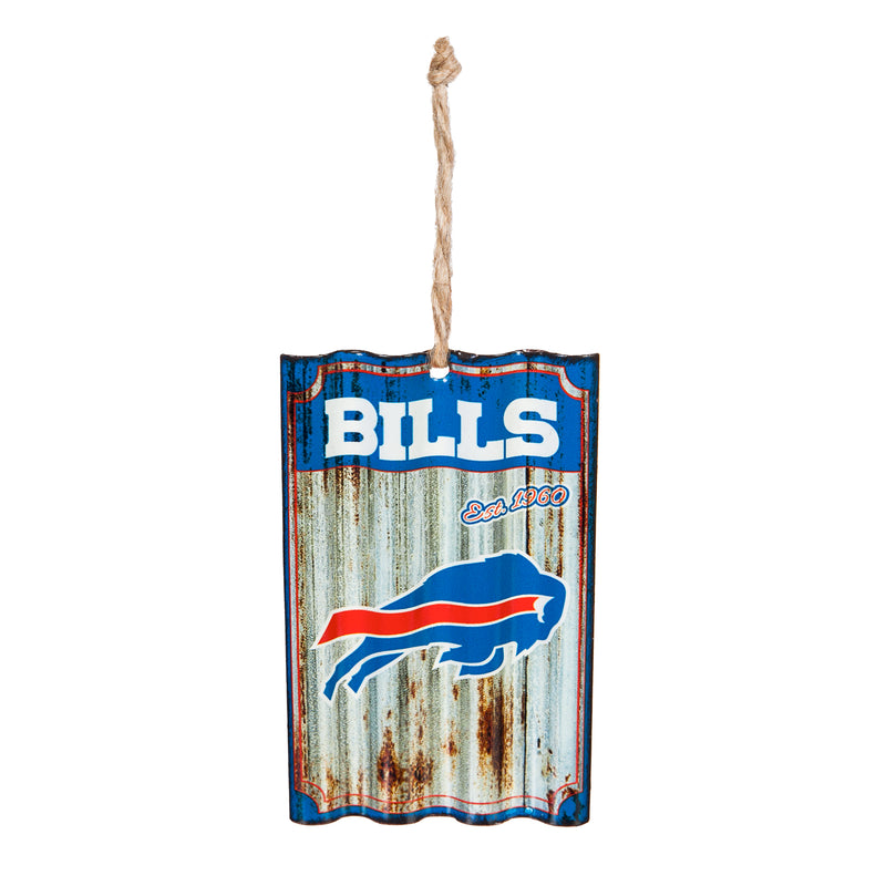 Team Sports America Buffalo Bills, Metal Corrugate Ornament, 3.25'' x 5 '' x 0.5'' inches