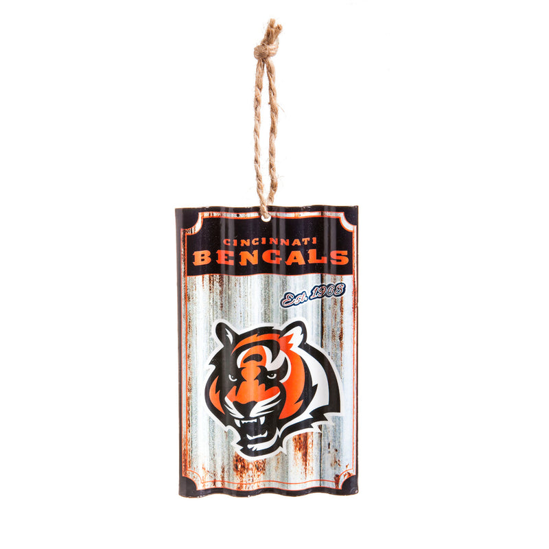 Team Sports America Cincinnati Bengals, Metal Corrugate Ornament, 3.25'' x 5 '' x 0.5'' inches