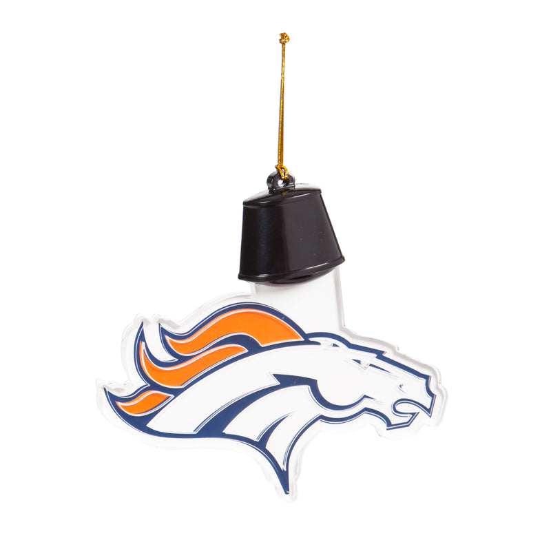 Team Sports America Denver Broncos Radiant Lit Acrylic Team Icon Ornament