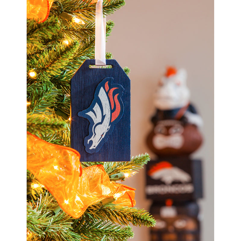 Team Sports America Denver Broncos Team Logo Gift Tag Ornament