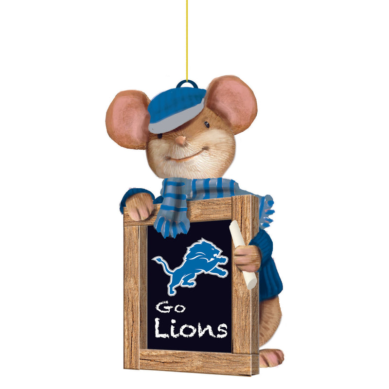 Detroit Lions, Holiday Mouse Ornament Officially Licensed Decorative Ornament for Sports Fans Ornament