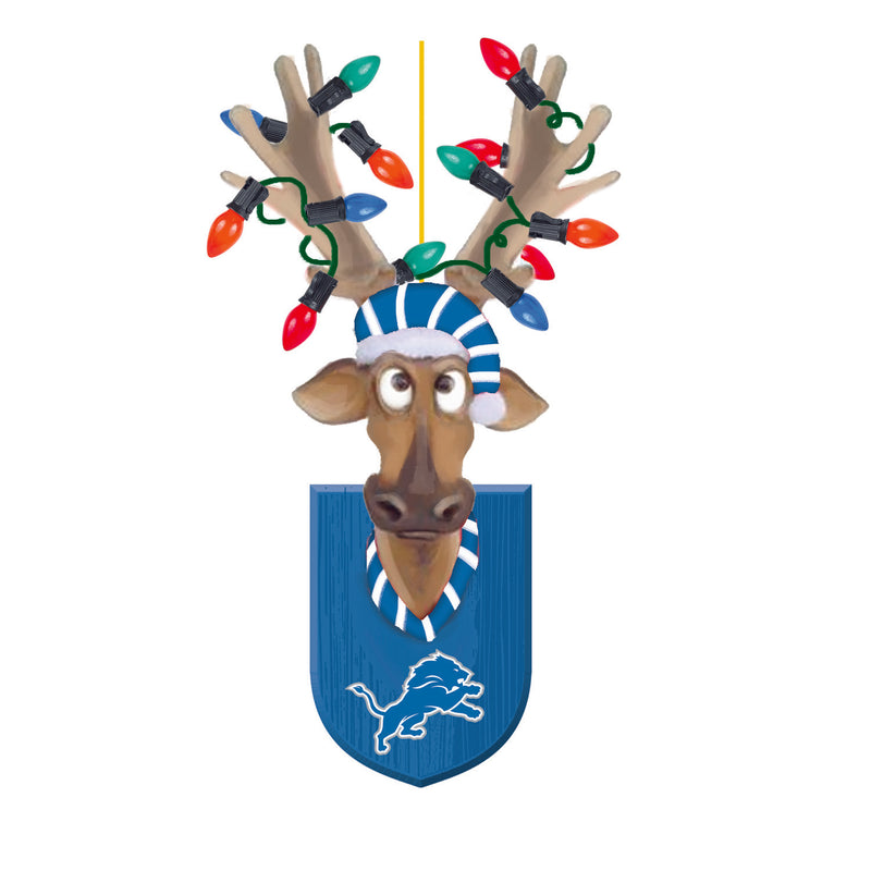 Detroit Lions, Resin Reindeer Orn,3ot3810rro