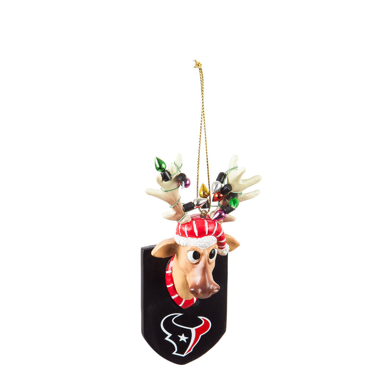 Houston Texans, Resin Reindeer Ornament Officially Licensed Decorative Ornament for Sports Fans