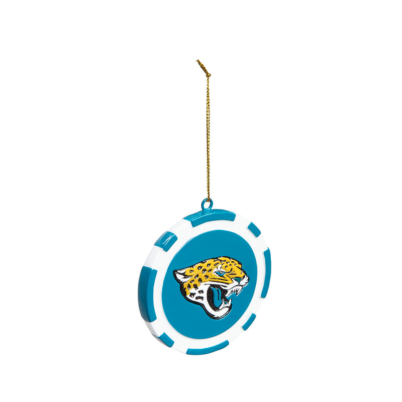 Evergreen Enterprises NFL Jacksonville Jaguars Game Chip DesignOrnament, Team Colors, One Size
