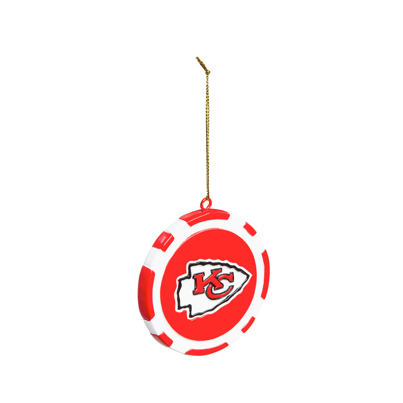 Evergreen Enterprises NFL Kansas City Chiefs Game Chip DesignOrnament, Team Colors, One Size