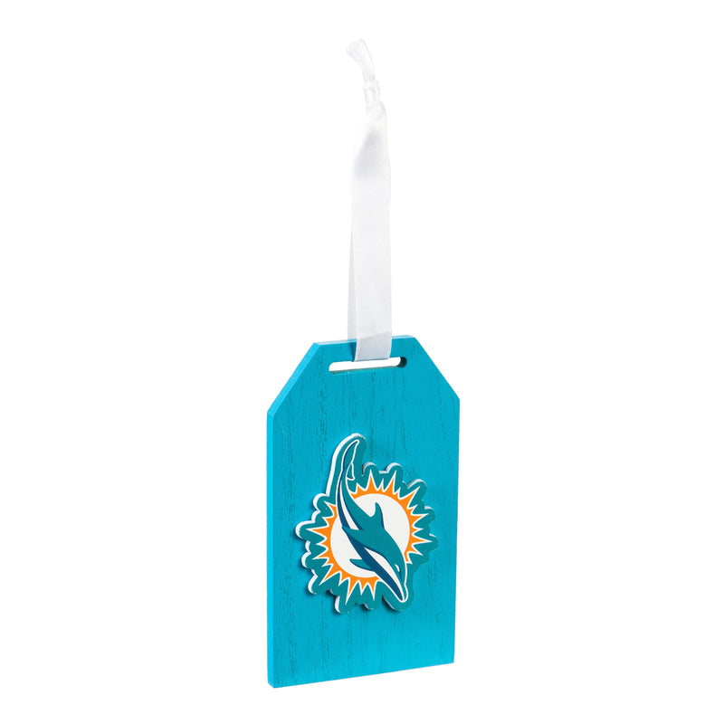 Team Sports America Miami Dolphins Team Logo Gift Tag Ornament