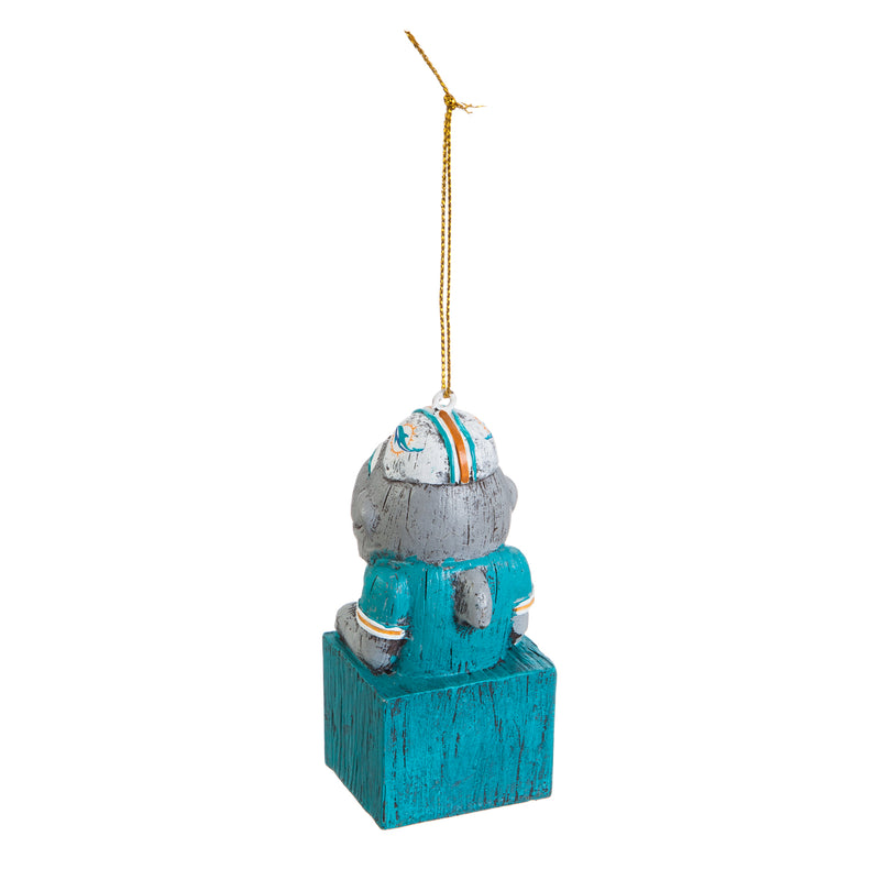 Evergreen NFL Miami Dolphins Tiki Design Ornament, Team Color, One Size