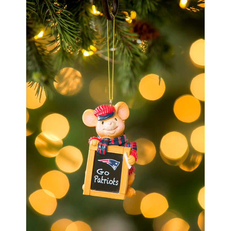 New England Patriots, Holiday Mouse Ornament,3ot3818mou