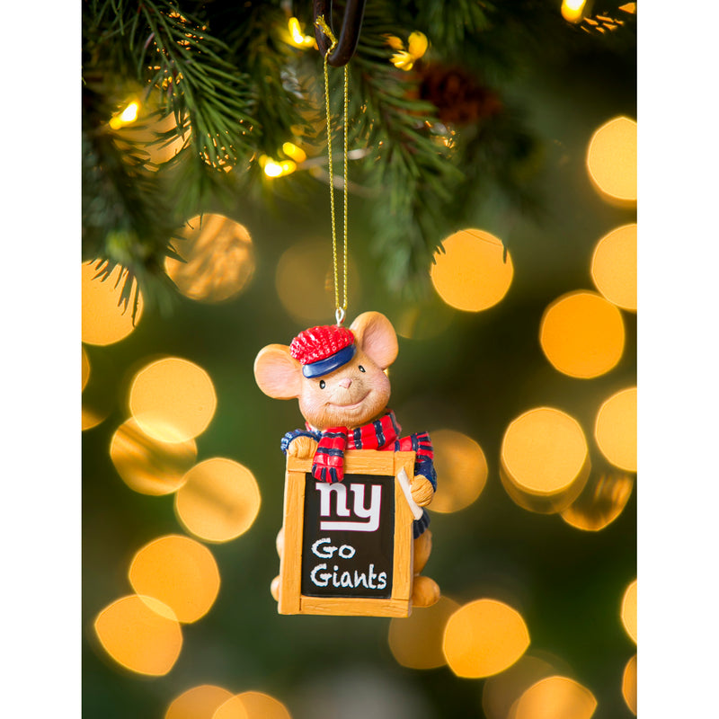 New York Giants, Holiday Mouse Ornament Officially Licensed Decorative Ornament for Sports Fans Ornament