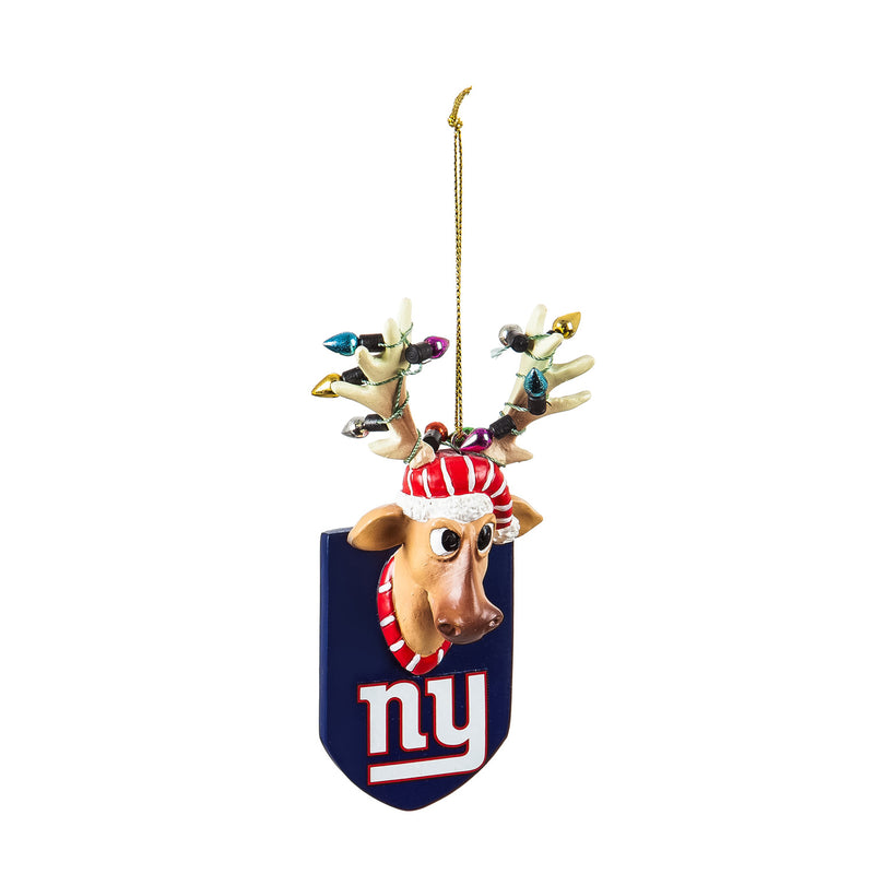 New York Giants, Resin Reindeer Ornament Officially Licensed Decorative Ornament for Sports Fans