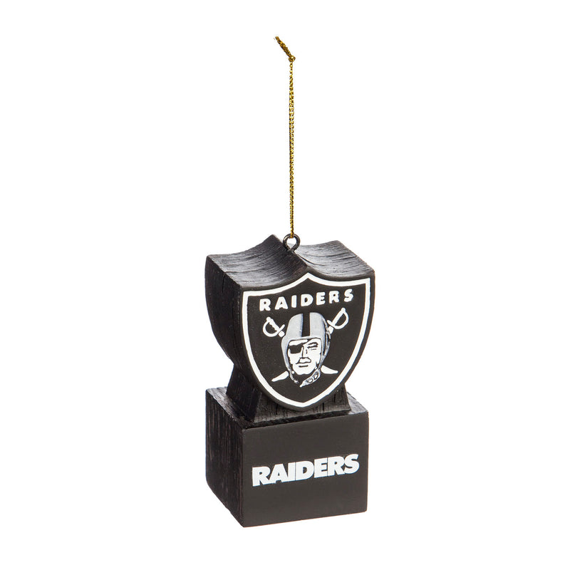 Mascot Ornament,  Oakland Raiders, Shield