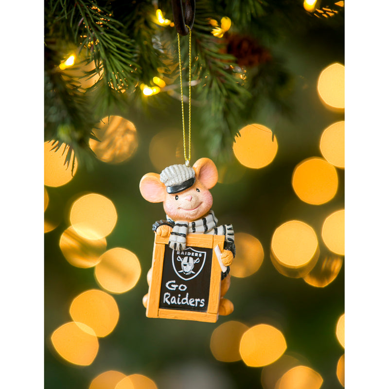 Las Vegas Raiders, Holiday Mouse Ornament Officially Licensed Decorative Ornament for Sports Fans Ornament