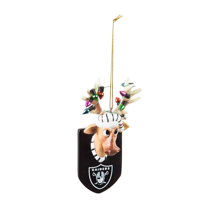Las Vegas Raiders, Resin Reindeer Ornament Officially Licensed Decorative Ornament for Sports Fans