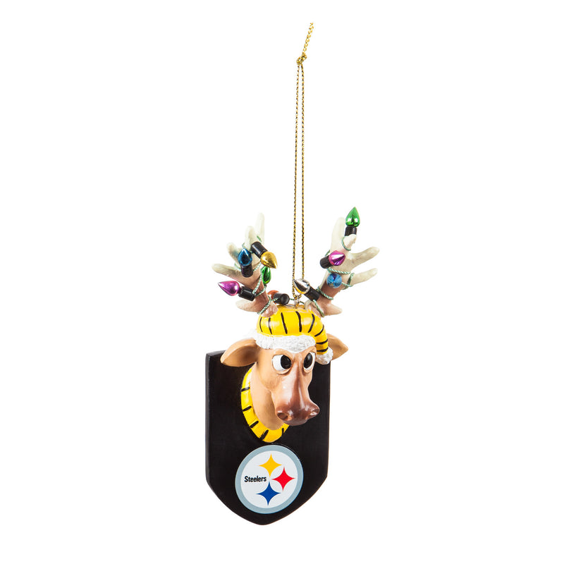 Pittsburgh Steelers, Resin Reindeer Ornament Officially Licensed Decorative Ornament for Sports Fans