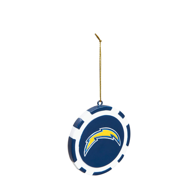 Evergreen Enterprises Game Chip Ornament, Los Angeles Chargers, 2.5'' x 2.5 '' x 0.25'' inches