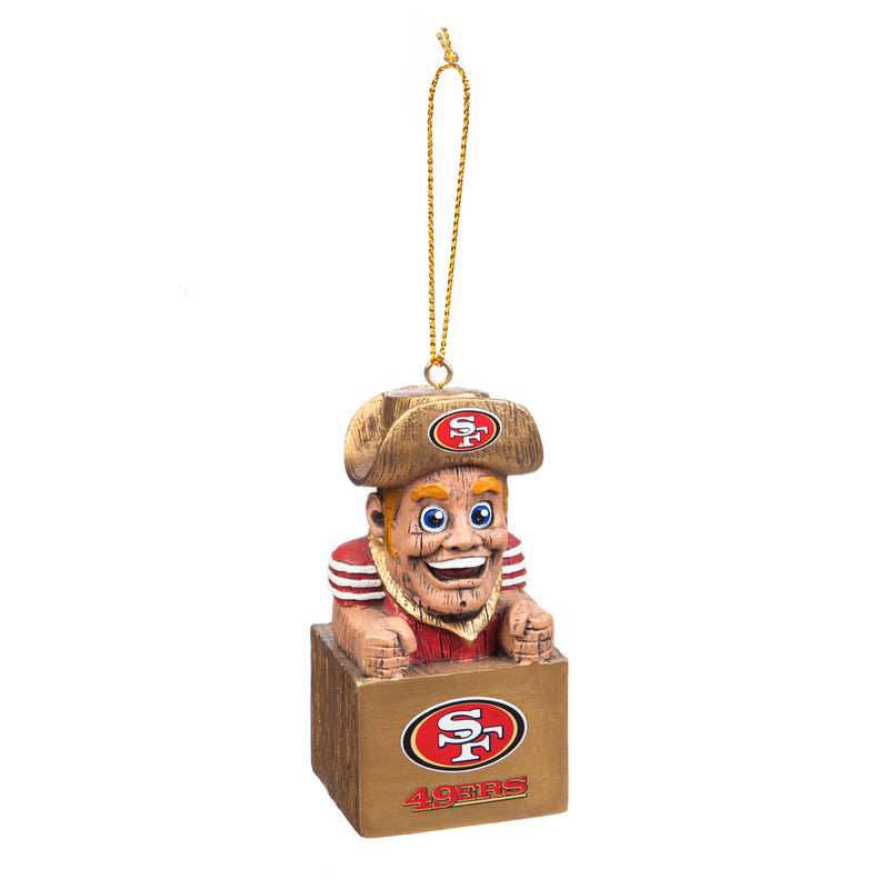 Team Sports America San Francisco 49ers NFL Tiki Totem Mascot Ornament