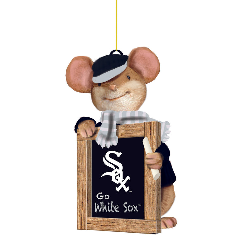 Evergreen Chicago White Sox, Holiday Mouse Ornament, 2'' x 1.5 '' x 3.5'' inches