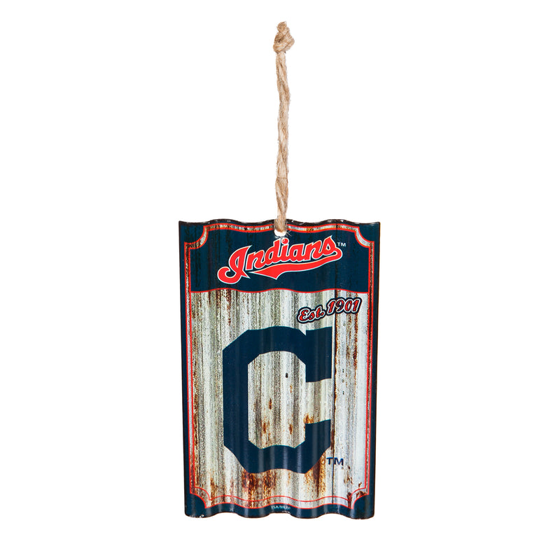 Cleveland Indians, Metal Corrugate Ornament,3ot4207mc