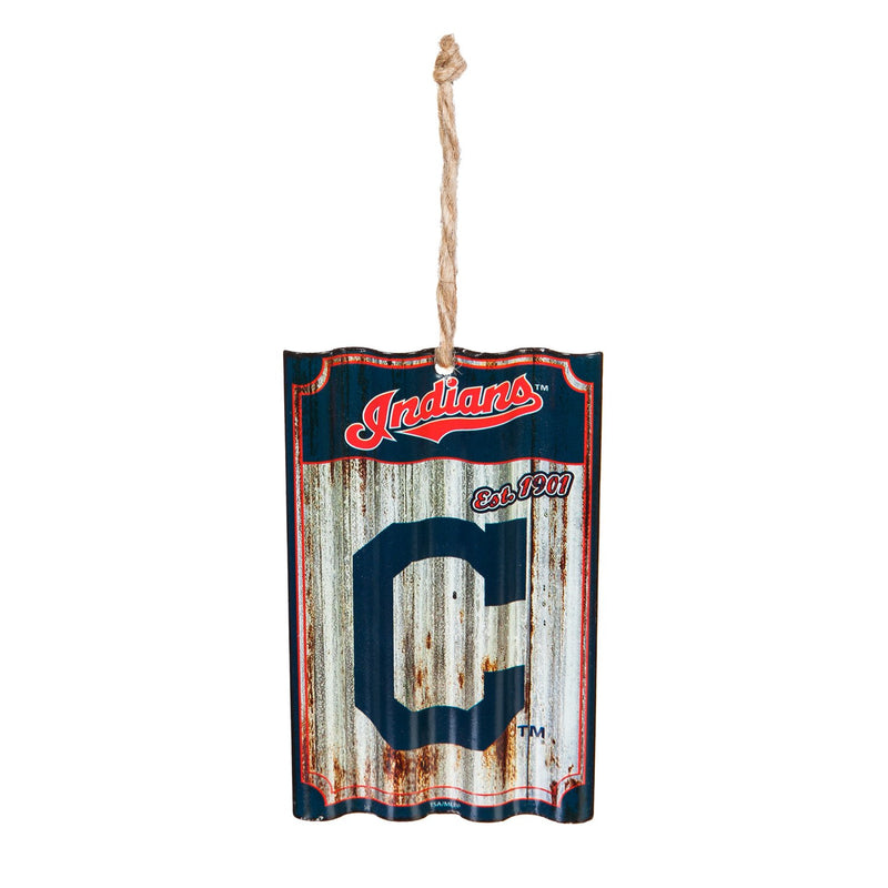Cleveland Indians, Metal Corrugate Ornament,3ot4207mc