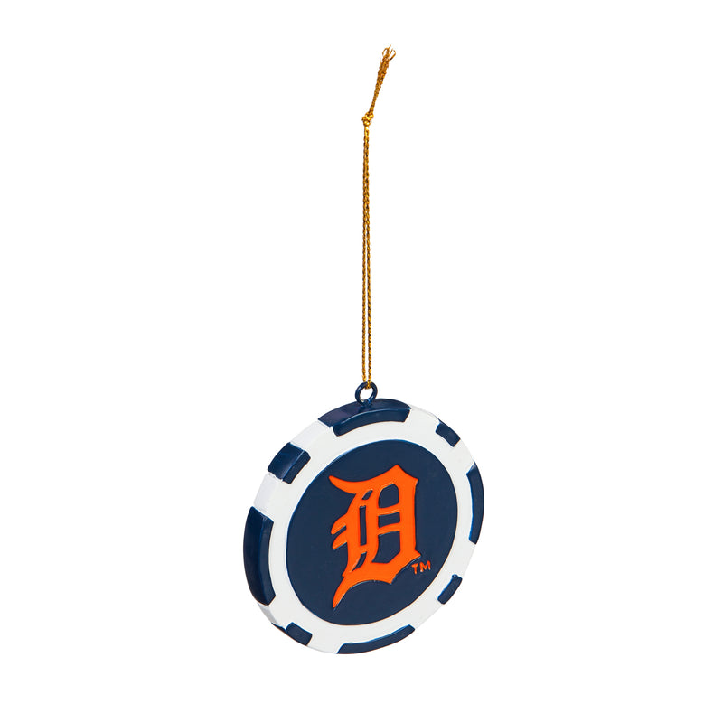 Evergreen MLB Detroit Tigers Game Chip DesignOrnament, Team Colors, One Size